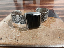 Load image into Gallery viewer, Black Tourmaline stamped cuff