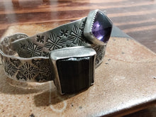 Load image into Gallery viewer, Amethyst Stamped cuff