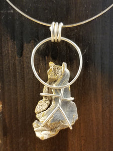 Citrine Cat and the Moon Pendant