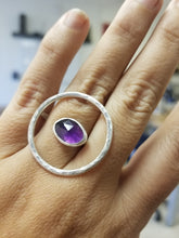 Load image into Gallery viewer, Amethyst Floating Circle Ring