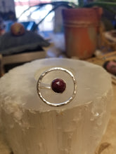 Load image into Gallery viewer, Red Sapphire Floating Circle Ring