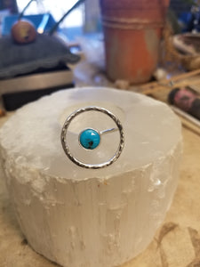 Kingman Turquoise Floating Circle Ring