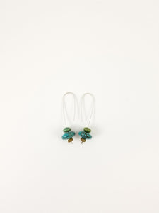 Hubei Turquoise triple drop earrings