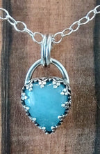 Load image into Gallery viewer, Small Aquamarine Sacred Heart