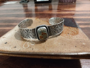 Hubei Turquoise Stamped cuff