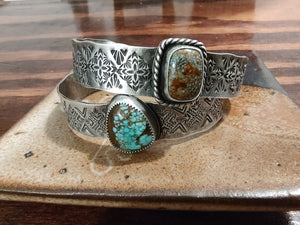 Hubei Turquoise Stamped cuff